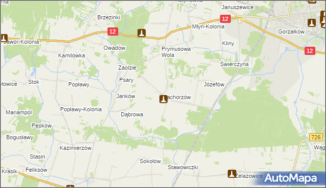 mapa Zachorzów, Zachorzów na mapie Targeo