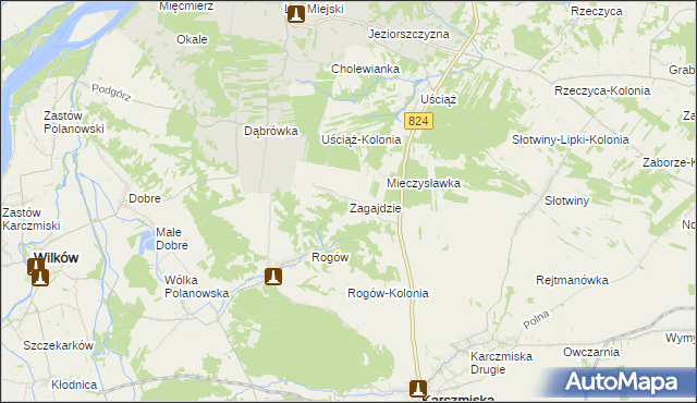 mapa Zagajdzie, Zagajdzie na mapie Targeo