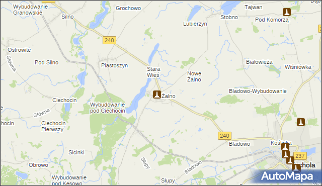 mapa Żalno, Żalno na mapie Targeo