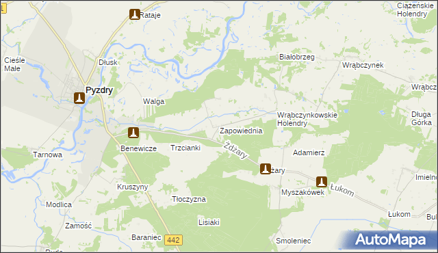 mapa Zapowiednia, Zapowiednia na mapie Targeo