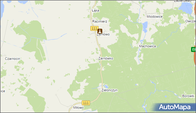 mapa Żarnówko, Żarnówko na mapie Targeo