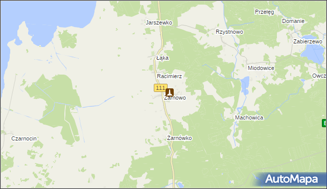 mapa Żarnowo gmina Stepnica, Żarnowo gmina Stepnica na mapie Targeo