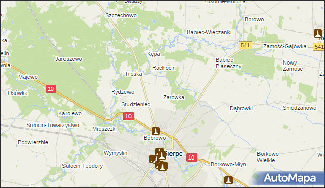 mapa Żarówka gmina Sierpc, Żarówka gmina Sierpc na mapie Targeo