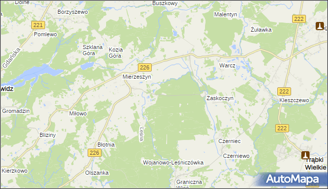 mapa Zaskoczyn Osada, Zaskoczyn Osada na mapie Targeo