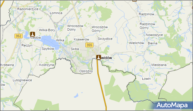 mapa Zawidów, Zawidów na mapie Targeo