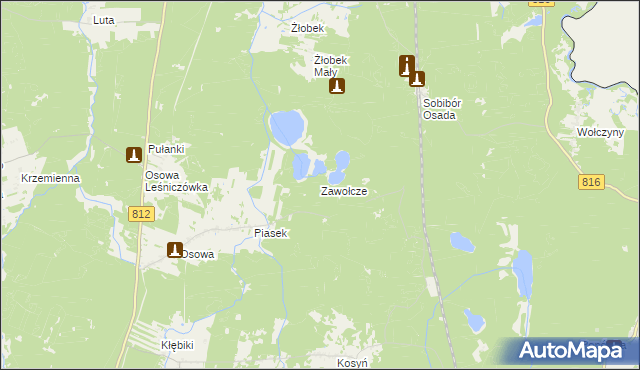 mapa Zawołcze, Zawołcze na mapie Targeo