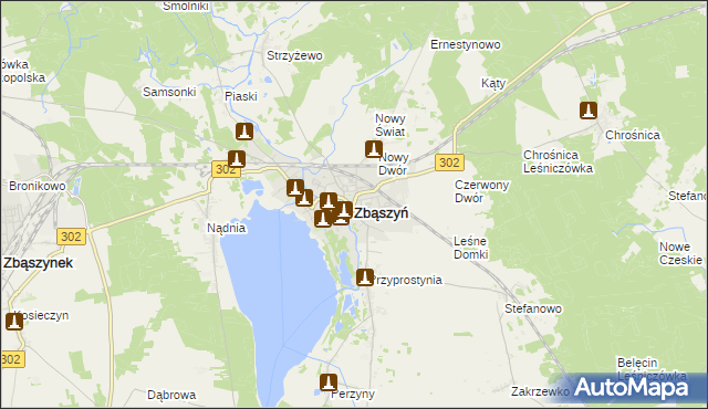 mapa Zbąszyń, Zbąszyń na mapie Targeo