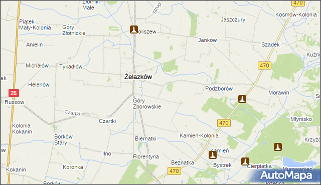 mapa Zborów gmina Żelazków, Zborów gmina Żelazków na mapie Targeo