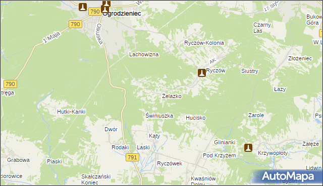 mapa Żelazko, Żelazko na mapie Targeo