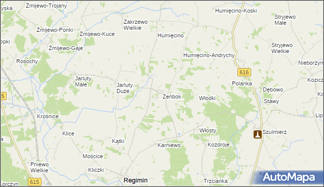 mapa Zeńbok, Zeńbok na mapie Targeo