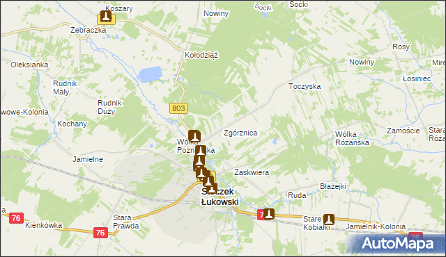 mapa Zgórznica, Zgórznica na mapie Targeo