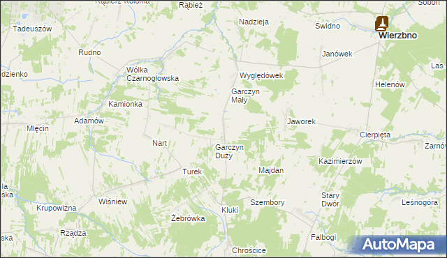 mapa Zimnowoda gmina Kałuszyn, Zimnowoda gmina Kałuszyn na mapie Targeo