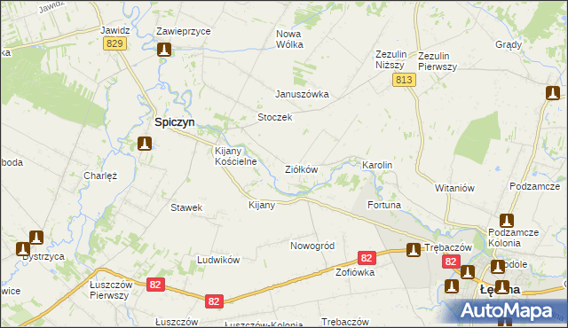 mapa Ziółków, Ziółków na mapie Targeo