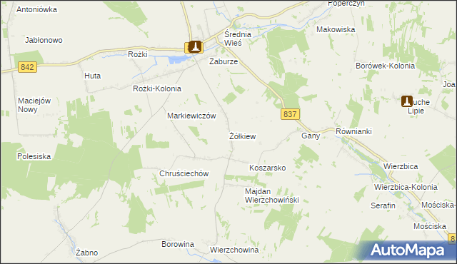 mapa Żółkiew, Żółkiew na mapie Targeo