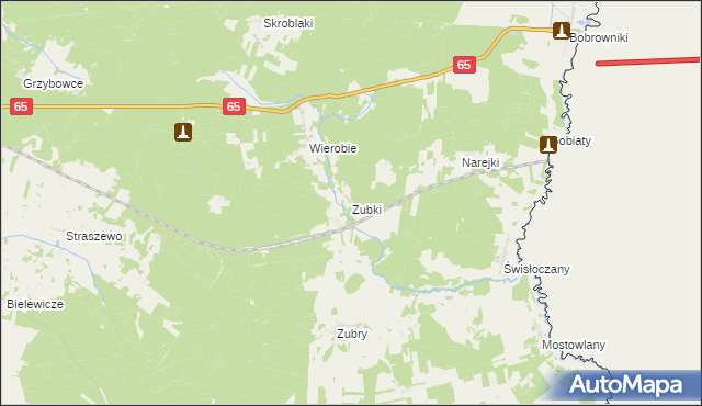 mapa Zubki, Zubki na mapie Targeo