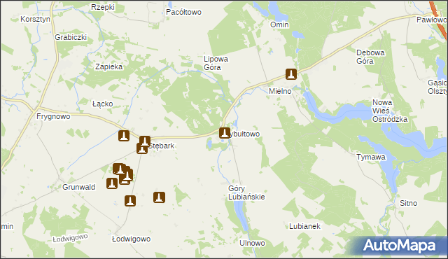 mapa Zybułtowo, Zybułtowo na mapie Targeo