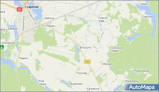 mapa Broczyno, Broczyno na mapie Targeo