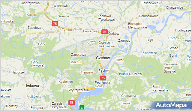 mapa Czchów, Czchów na mapie Targeo