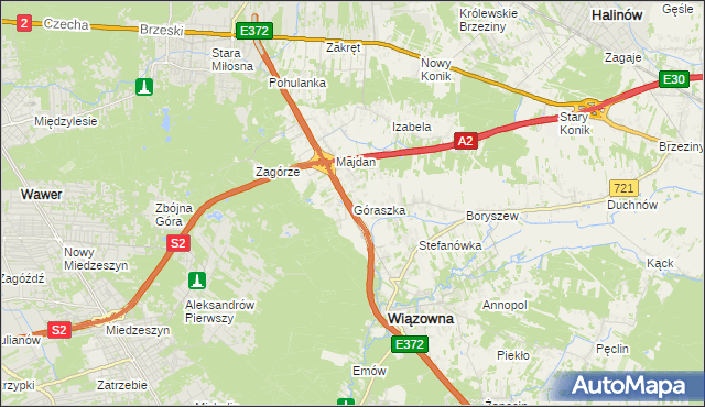 mapa Góraszka, Góraszka na mapie Targeo