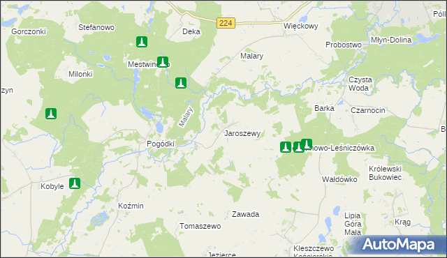 mapa Jaroszewy, Jaroszewy na mapie Targeo