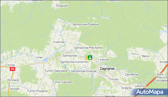 mapa Jasiów, Jasiów na mapie Targeo