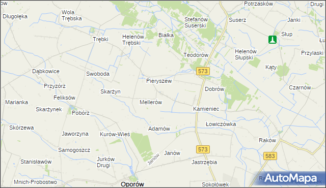 mapa Kaźmierków, Kaźmierków na mapie Targeo