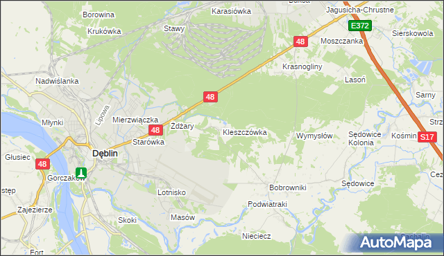 mapa Kleszczówka, Kleszczówka na mapie Targeo