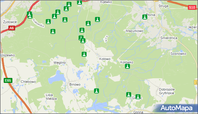 mapa Kołowo, Kołowo na mapie Targeo