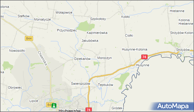 mapa Moroczyn, Moroczyn na mapie Targeo