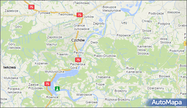 mapa Piaski-Drużków, Piaski-Drużków na mapie Targeo
