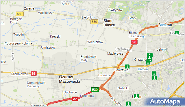mapa Piotrkówek Duży, Piotrkówek Duży na mapie Targeo