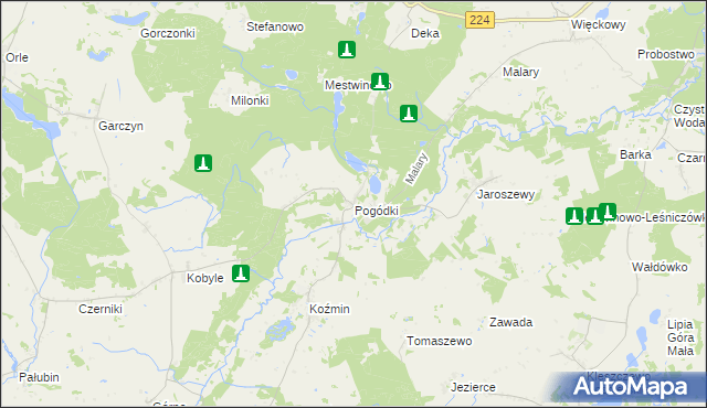 mapa Pogódki, Pogódki na mapie Targeo