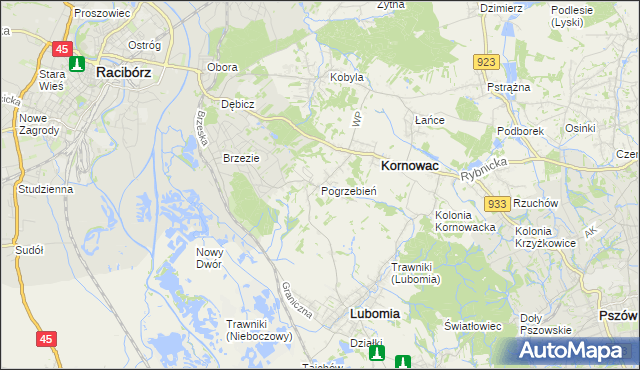 mapa Pogrzebień, Pogrzebień na mapie Targeo