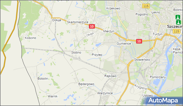 mapa Przylep, Przylep na mapie Targeo