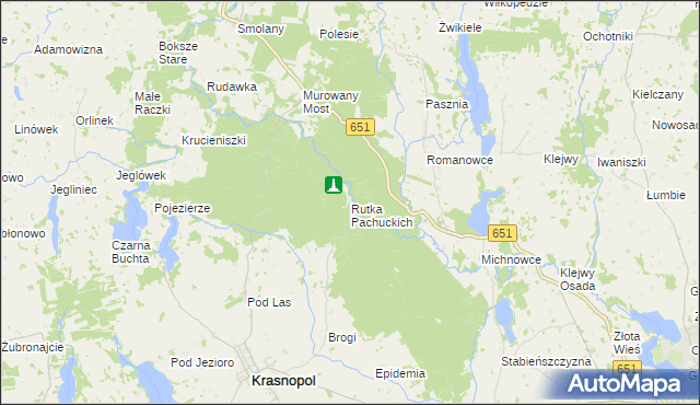 mapa Rutka Pachuckich, Rutka Pachuckich na mapie Targeo