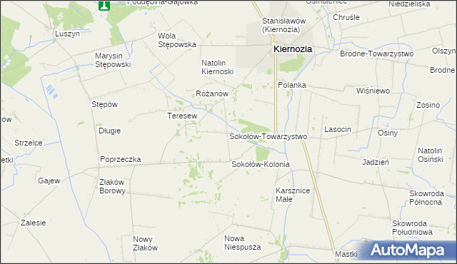 mapa Sokołów-Towarzystwo, Sokołów-Towarzystwo na mapie Targeo