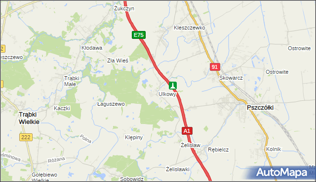 mapa Ulkowy, Ulkowy na mapie Targeo