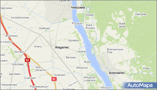 mapa Wójtówka gmina Waganiec, Wójtówka gmina Waganiec na mapie Targeo