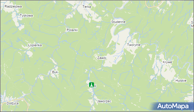 mapa Zawój, Zawój na mapie Targeo