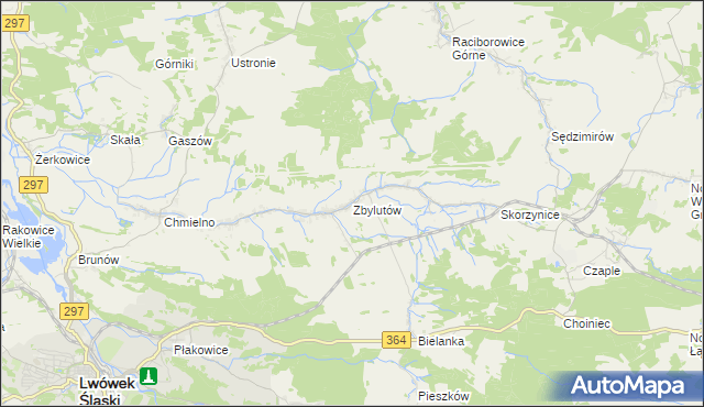 mapa Zbylutów, Zbylutów na mapie Targeo