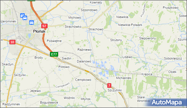 mapa Dalanówek, Dalanówek na mapie Targeo