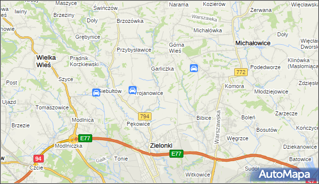 mapa Garlica Murowana, Garlica Murowana na mapie Targeo