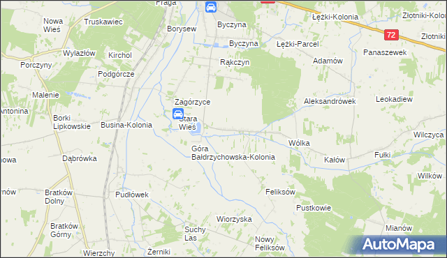 mapa Góra Bałdrzychowska, Góra Bałdrzychowska na mapie Targeo