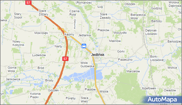 mapa Jedlińsk, Jedlińsk na mapie Targeo