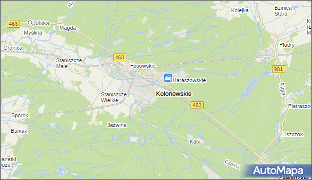 mapa Kolonowskie, Kolonowskie na mapie Targeo