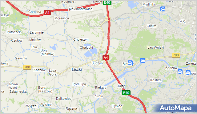 mapa Kryspinów, Kryspinów na mapie Targeo