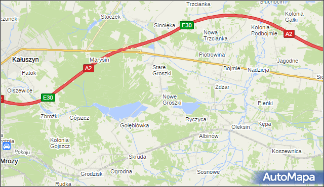 mapa Nowe Groszki, Nowe Groszki na mapie Targeo