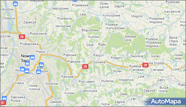 mapa Paszyn, Paszyn na mapie Targeo