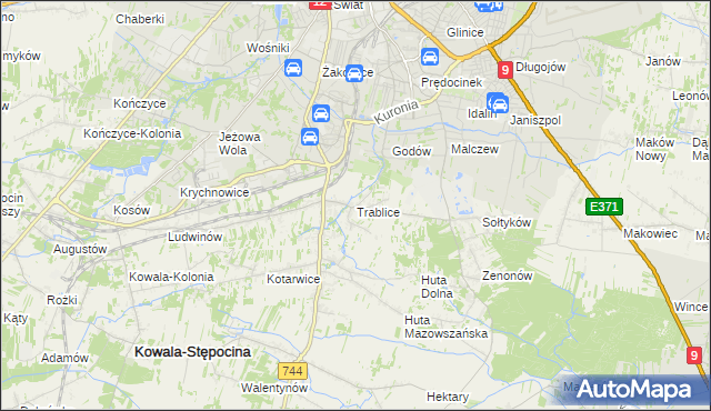 mapa Trablice, Trablice na mapie Targeo