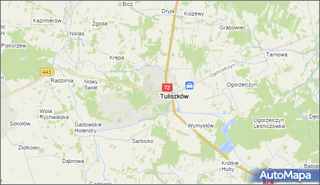 mapa Tuliszków, Tuliszków na mapie Targeo